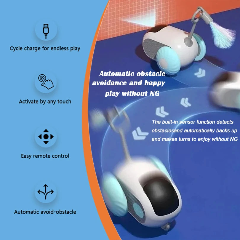 Pet Gravity Cat Smart Interactive Car Toy Dropshipping Automatic Moving Remote Mouse Indoor Kitty Ball Toys Controlled